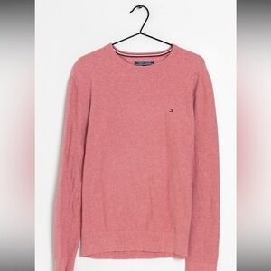 Tommy Hilfiger Men's Pink Cotton Crewneck Sweater